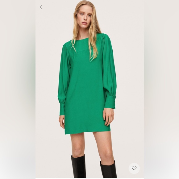 MANGO GREEN DRESS - Picture 4 of 6
